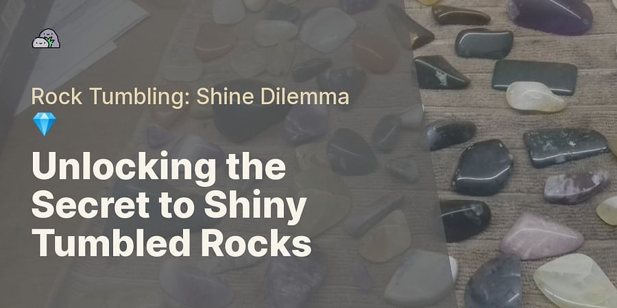Unlocking the Secret to Shiny Tumbled Rocks - Rock Tumbling: Shine Dilemma 💎
