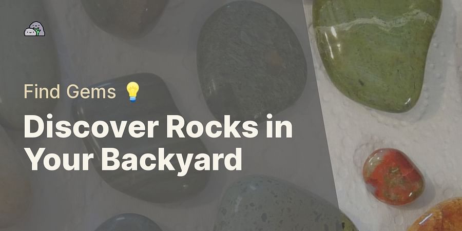 Discover Rocks in Your Backyard - Find Gems π‘